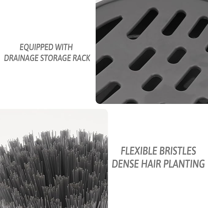 Palm Dish Brush with Soap Draining Tray Dispenser Kitchen Scrub Brush for Kitchen Dishes Pots Pans Sink Cleaning