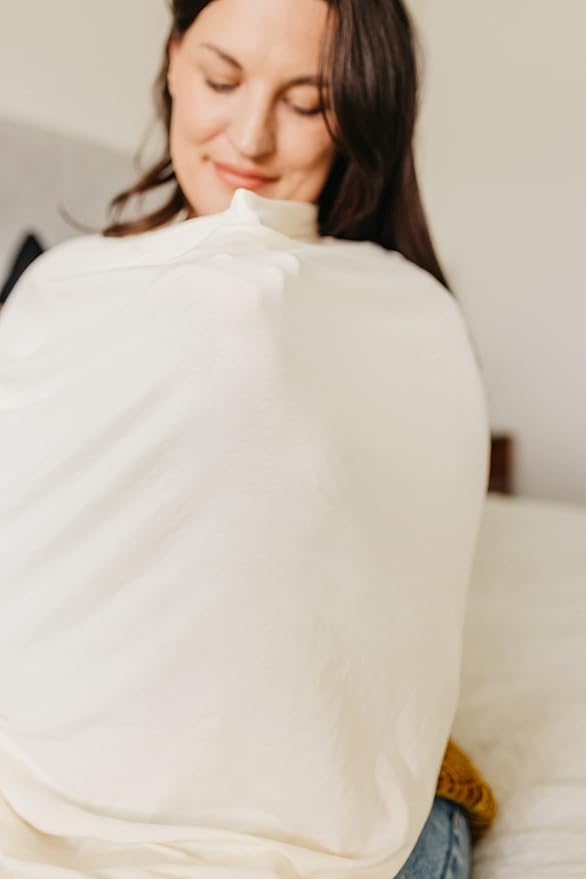 Copper Pearl Multi-Use Cover: Car Seat Covers, Nursing Cover, and Stroller Cover for Sun - Stretchy Fabric, All-Season Use, Stylish Designs, Easy Access for Moms - Yuma