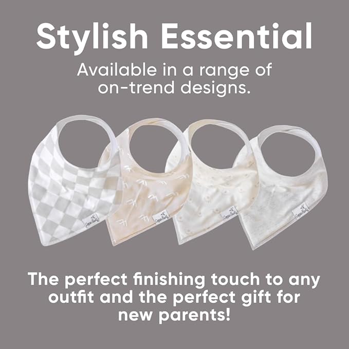 Copper Pearl 6 Pack Soft Cotton Baby Bibs for Drooling and Teething, Absorbent Drool Bibs for Baby Girl and Boy, Adjustable to Fit Newborns to Toddlers, Tons of Styles (Henry Set)