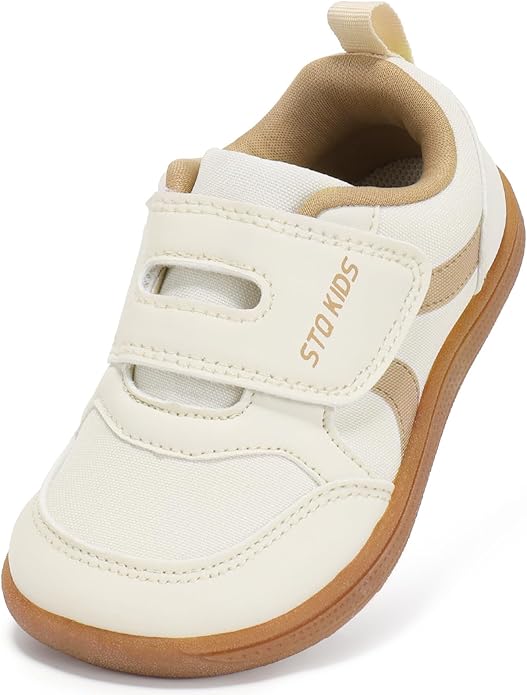 Toddler Wide Toe Box Barefoot Shoes Boys Girls Sneakers Kids Tennis Shoes Preschool Non Slip Lightweight Comfortable First Walking Shoes Running Outdoor Activities