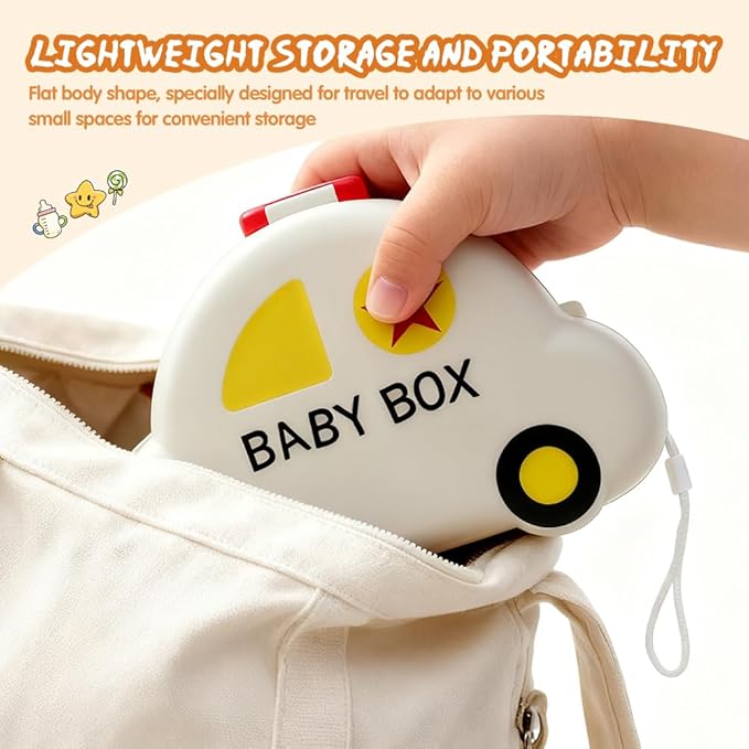 7-in-1 Baby Bottle Brush Set with Silicone Nipple & Straw Brushes, Soap Dispenser, Foldable Drying Rack, Portable Case – for Home & Travel