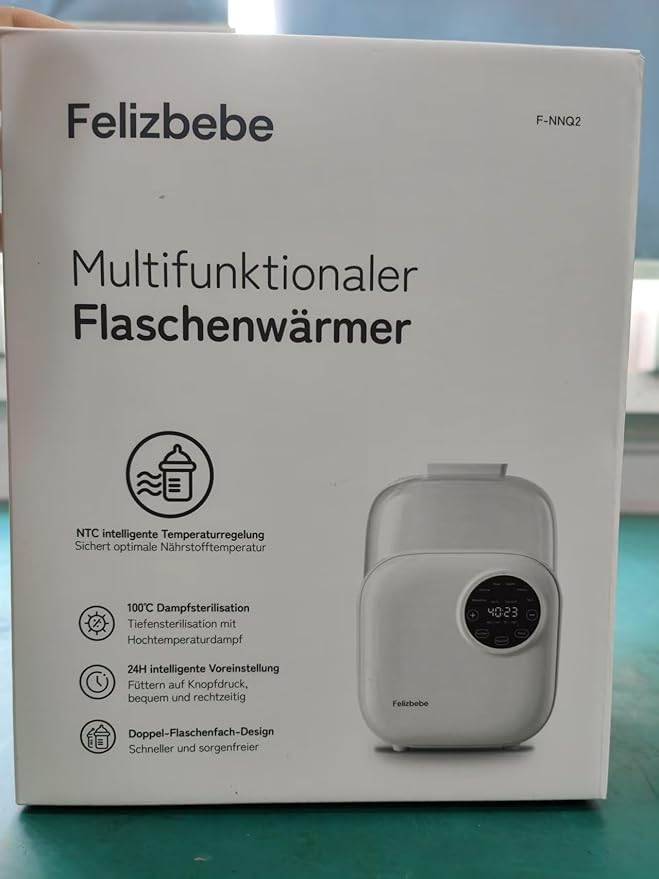 Baby Bottle Warmer, Felizbebe 10-in-1 Double Bottle Warmer for Breastmilk or Formula, Breast Milk Warmer for Baby, Accurate Temperature Control, Timer, Sterili-zing, Defrost, Heat Food, Keep Warm