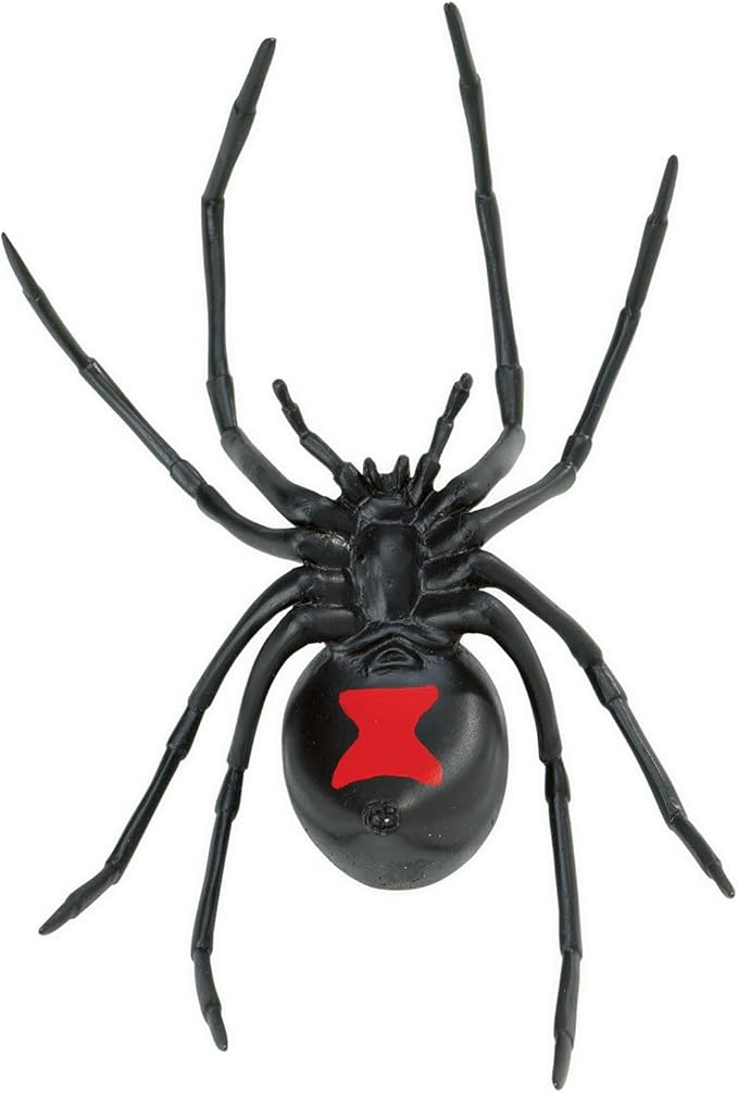Safari Ltd. Black Widow Spider Figurine - Realistic 6.5" Arachnid Figure - Educational Toy for Boys, Girls, and Kids Ages 3+