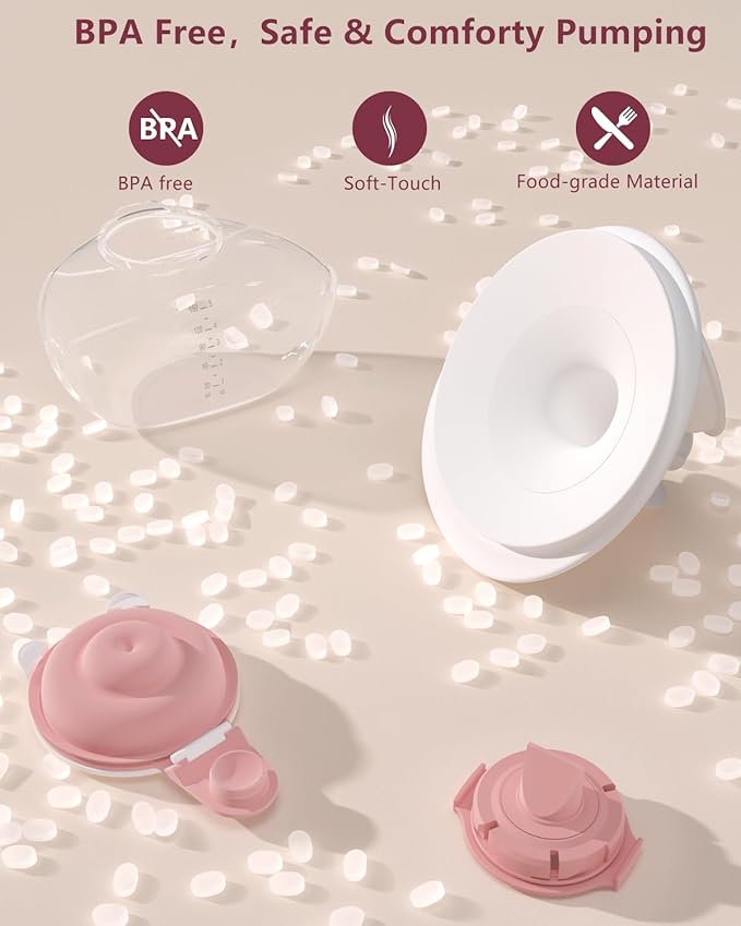 2 Pack Full Breast Pump Kits Compatible with Momcozy Upgraded Mobile Flow M9, Upgraded M9 Full Set Parts Including 24mm FlnageX2, Red ValveX2, Red DiaphragmX2, ContainerX2, 2 Set-red Overall