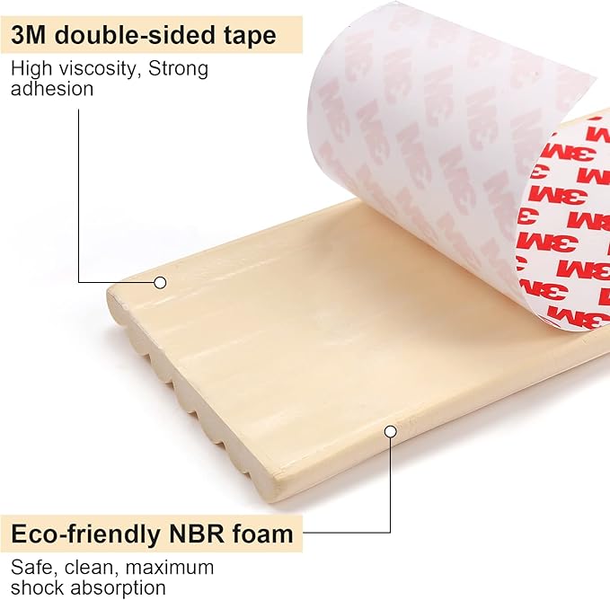 Upgrade Baby Proofing Edge Corner Protector, 16.4ft Edge Guards Padding with 3M Adhesive, Extra-Wide Soft Rubber Foam Padding, Furniture,Sharp Edge Safety Corner Edge Bumper Guard- Beige