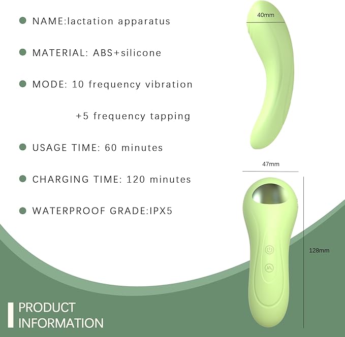 Warming Lactation Massager for Breastfeeding 3-in-1 Nursing Baby Pump Mom Breast,Soft Breast Massager Rapid Heating Relieve Ducts Clog,Mastitis,Engorgement and Pain,Increase Milk Flow (Green)