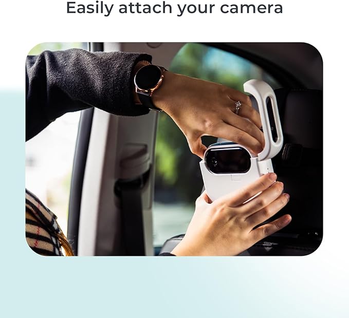 Tiny Traveler Add-On Baby Car Camera with Power Bank – 720P HD, Night Vision, Easy Install for Twins, 2 Kids, or Pets – Wireless Baby Car Camera Add-On Kit (Monitor Not Included)