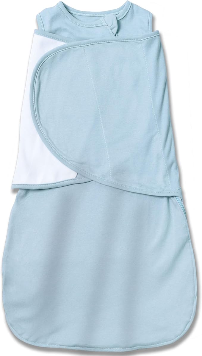 Baby Sleep Sack Swaddle,Swaddles 3-6 Months,3-Way Adjustable Wearable Transition Blanket Boy And Girl,100% Cotton,TOG 1.0(Cyan)