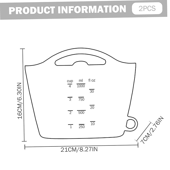 2PCS Microwave Sterilizer Bag, 1000ml Flexible Silicone Microwave Steam Bags, Hanging Leakproof Pacifier Sterilizer with Handle