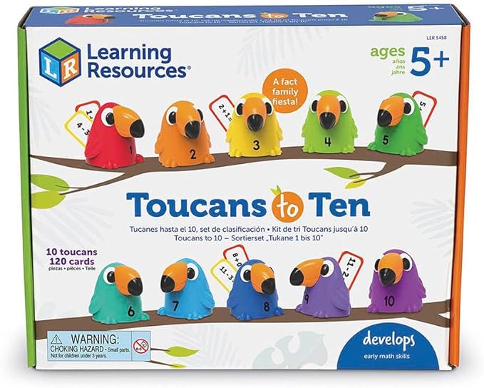 Learning Resources Toucans to 10 Sorting Set, Counting & Sorting, Early Math Skills Toy, Ages 5+