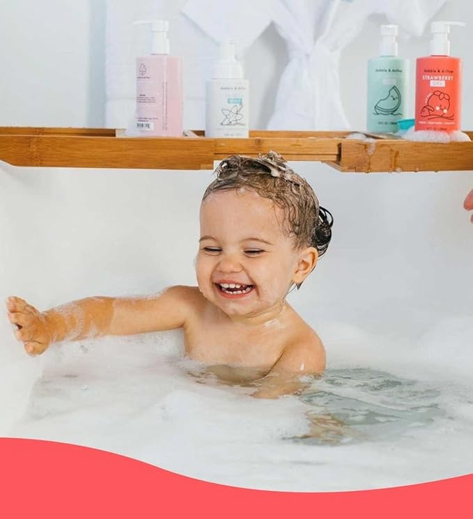Dabble & Dollop Honeydew Melon + Vanilla Body Wash & Shampoo – 3-in-1 Natural Bubble Bath for Kids, No Parabens or Sulfates, Vegan, Gluten-Free, Tear-Free (2-Pack)