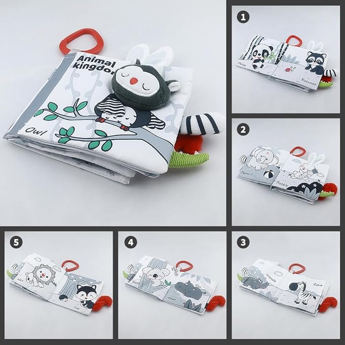 Baby Activity Travel Mobile Arch Toy, Black and White Crib Toys (Animal)