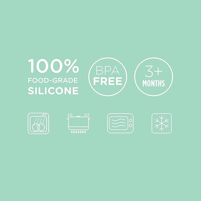 Olababy 100% Silicone Soft Tip Feeding Spoon for Parent Led Weaning 2 Count (Pack of 1 )