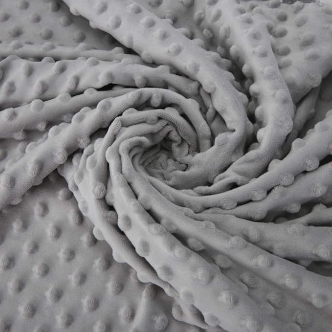 Pro Goleem Grey Baby Soft Minky Dot Blanket with Silky Satin Backing Baby Gifts for Girls and Boys (Gray, 30’’ x 40’’)