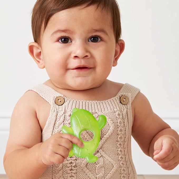 Itzy Ritzy Water-Filled Teethers - Cold Cutie Coolers Textured On Both Sides to Massage Sore Gums & Emerging Teeth - Can Be Chilled in Refrigerator, Set of 3 Silly Foods Teethers