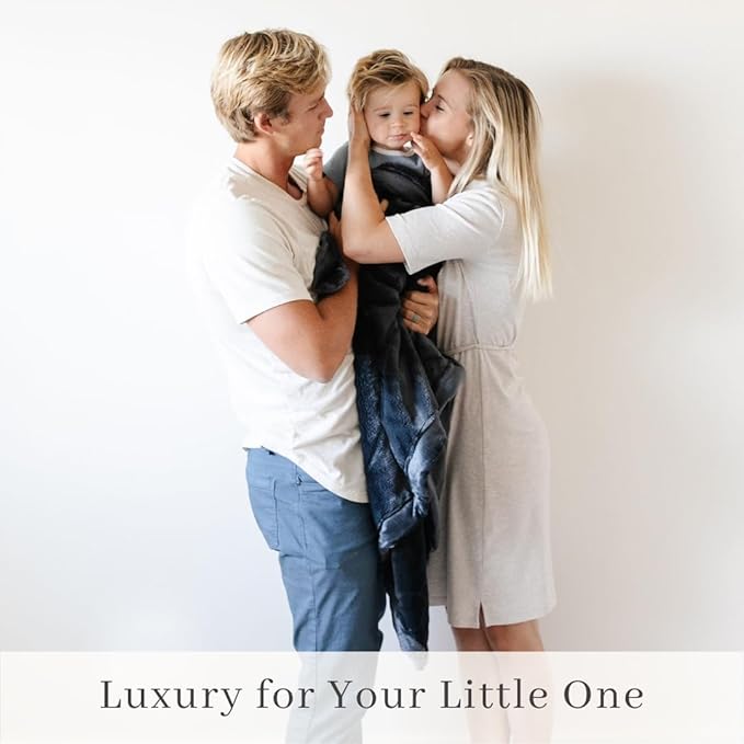 SARANONI Luxury Receiving Blankets for Babies | Ultra-Soft Lush and Boutique Quality Baby Blanket | Charcoal - 40” x 30”