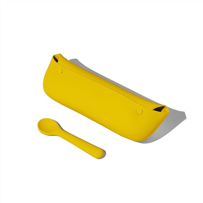 Avanchy Silicone Baby Bibs, Waterproof, Adjustable, BPA Free, Soft Unisex Set for Toddlers with Matching Spoon