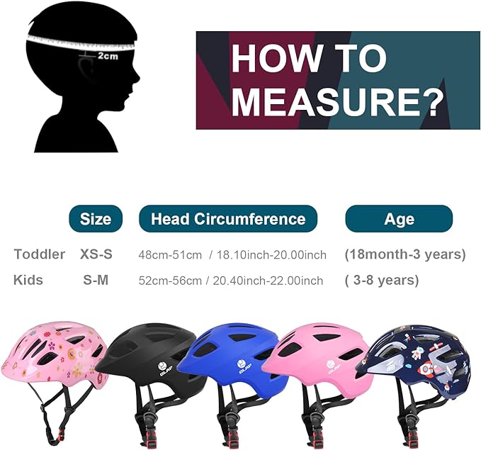 GLAF Baby Bike Helmet Toddler Helmets for 1 Year Old and up Infant Girls Boys Multi Sport Adjustable for Scooter Bicycle Kids Youth Child Skateboard Safety Cycling