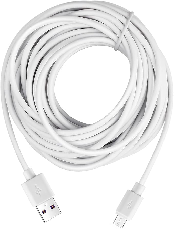 Smays Replacement 5V Micro USB Charging Cable for Infant Optics DXR-8, Motorola, Owlet Baby Monitors - 13-Foot (4 Meters) Power Cord
