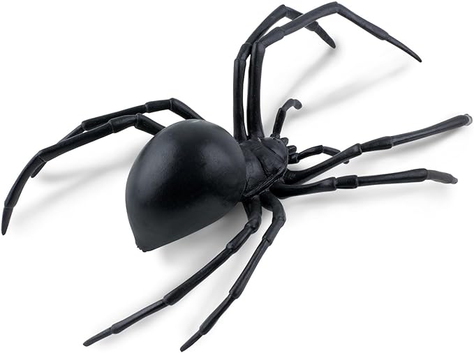 Safari Ltd. Black Widow Spider Figurine - Realistic 6.5" Arachnid Figure - Educational Toy for Boys, Girls, and Kids Ages 3+