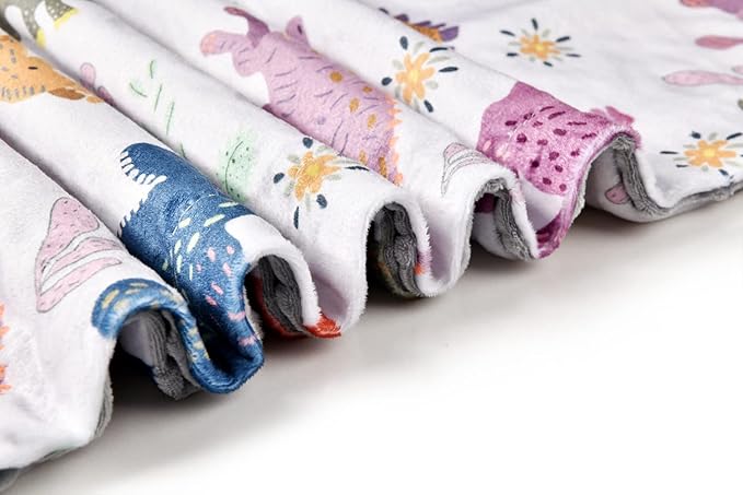 Baby Blanket, Soft Minky Warm Blanket for Boy or Girl, Receiving Blanket with Double Layer Dotted Backing for Newborns Nursery Stroller Toddlers Crib Bedding (30 x 40 Inch) Dinosaur
