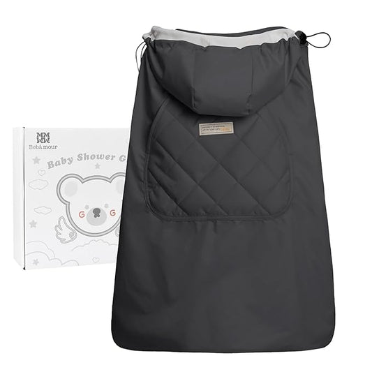 Bebamour Baby Carrier Winter Cover Universal Hoodie All Season Carrier Cover for Baby Carrier (Dark Grey)
