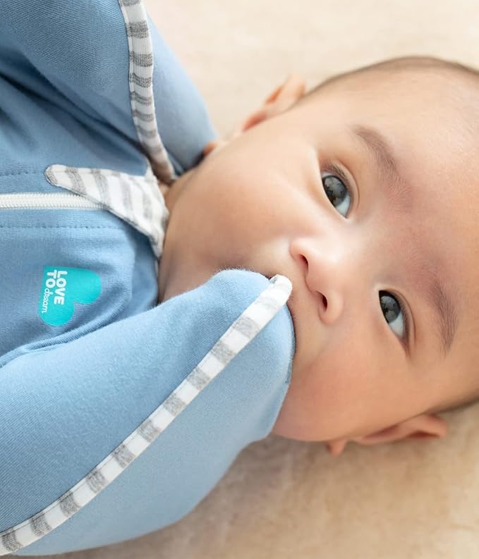 Love to Dream Swaddle UP, Baby Sleep Sack, Self-Soothing Swaddles for Newborns, Snug Fit Helps Calm Startle Reflex, New Born Essentials for Baby, 13-19 lbs, Dusty Blue