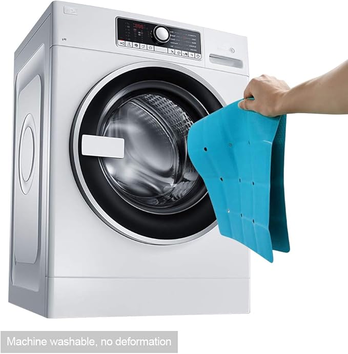 Foldable Non Slip Silicon Bath Mat Bathtub mat Shower mats no Suction Cups for Textured Tub and Reglazed Tub(Foldable-Blue, 28-inch x 14-inch)