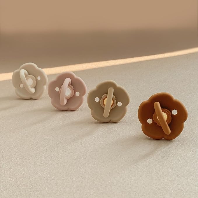 Moonkie Pacifiers Set of 2 | One-Piece Design Baby Pacifier with Large Air Holes | BPA-Free Silicone | Safe for Babies 6 Months+