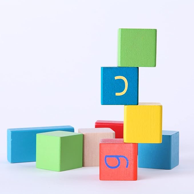 SINJEUN 8 Pack 2.75 Inch Wooden Block, Natural Unfinished Wooden Cube Solid Wood Block for Puzzle Making, DIY Projects, Home Decoration