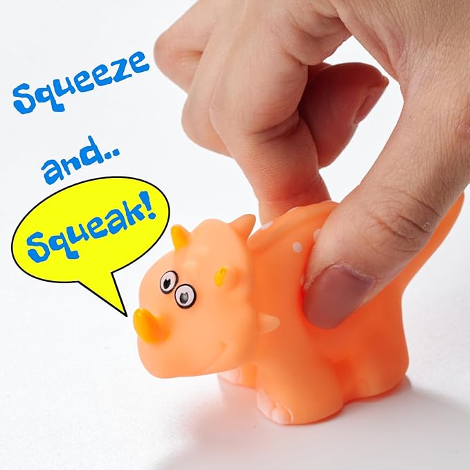 Bath Buddies Baby Bath Toys 6-12 Months, Infant Floating Dinosaur Bathtub Toys for Toddlers 1-3, Soft Bath Toys for Babies