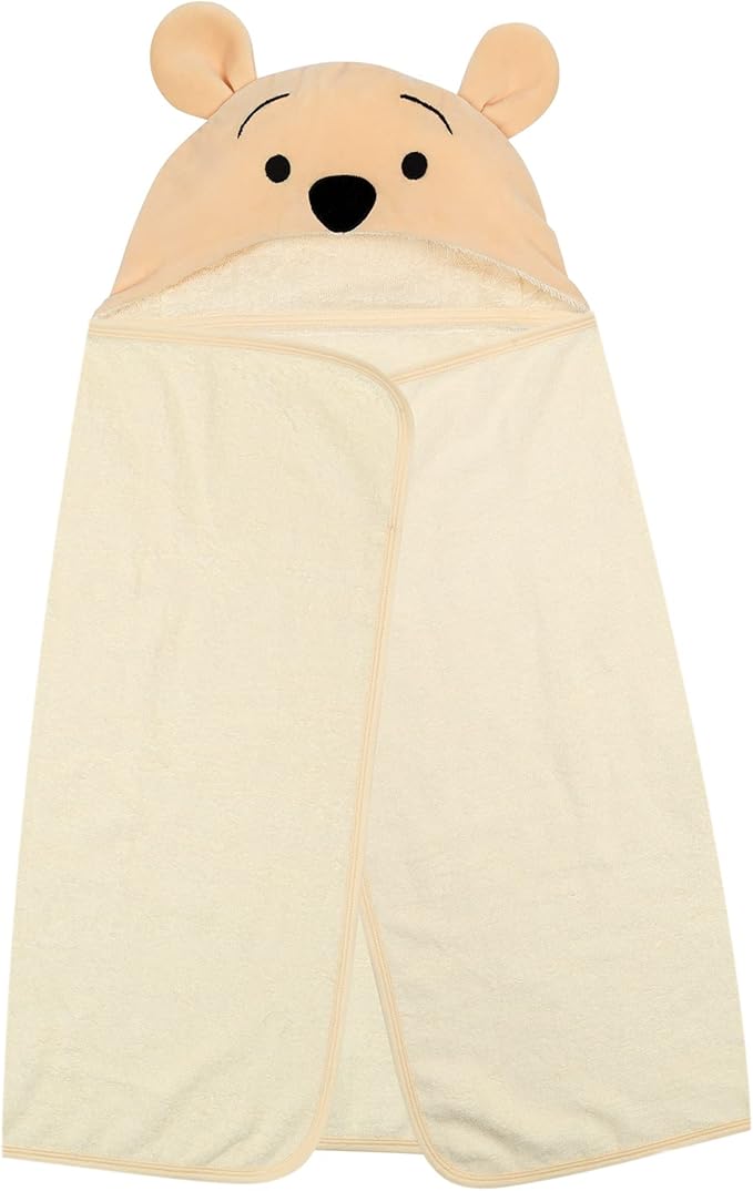 Lambs & Ivy Disney Baby Winnie The Pooh Tan Cotton Hooded Baby Bath Towel
