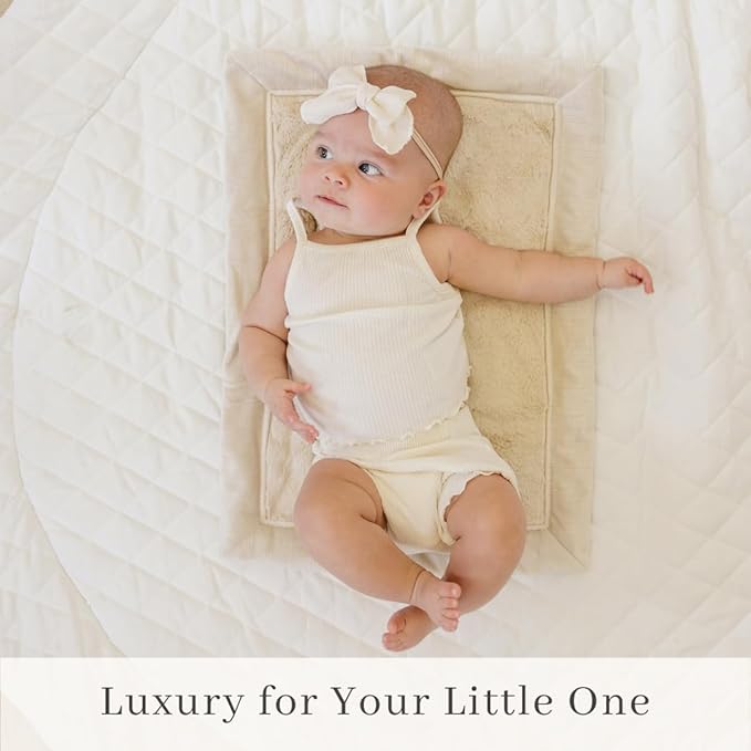 SARANONI Luxury Security Blankets for Babies | Ultra-Soft Lush and Boutique Quality Baby Blanket | Ivory, Mini - 15" x 20"