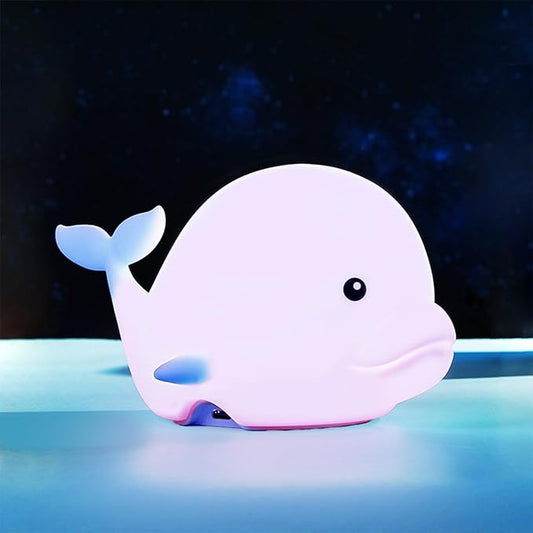 Dolphin Night Light for Kids Cute Night Light,16 Colors Silicone Dimmable Baby Night Lights for Nursery, Rechargeable Nightlight for Kids Room,Gifts Stuff for Boys Girls Baby,Toddler Decor