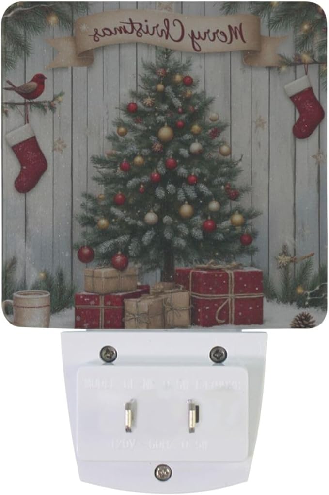 Aslsiy Night Light for Kids Christmas Tree Snowflakes Sparkling (22) Plug in Wall Lamp LED Dusk to Dawn Sensor Energy Saving Nightlight for Boys Girls Men Women