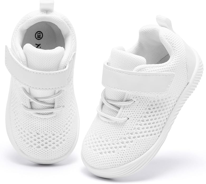 MORENDL Toddler Sneakers Baby Boys & Girls Barefoot Shoes Lightweight Breathable Walking Running Tennis Athletic Sport Shoes