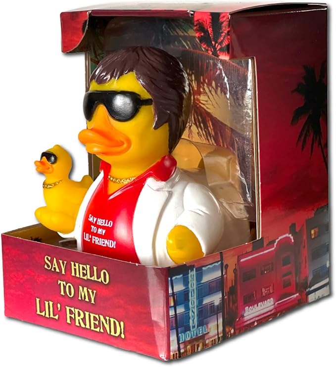 CelebriDucks - Say Hello to My Lil' Friend - Floating Rubber Ducks - Collectible Bath Toy Gift for Kids & Adults of All Ages