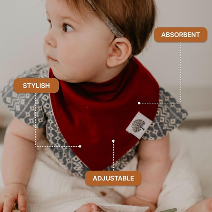 Parker Baby Bandana Drool Bibs 8 Pack Baby Bibs for Boys, Girls, Unisex - Soft & Stylish Teething Bibs for Babies