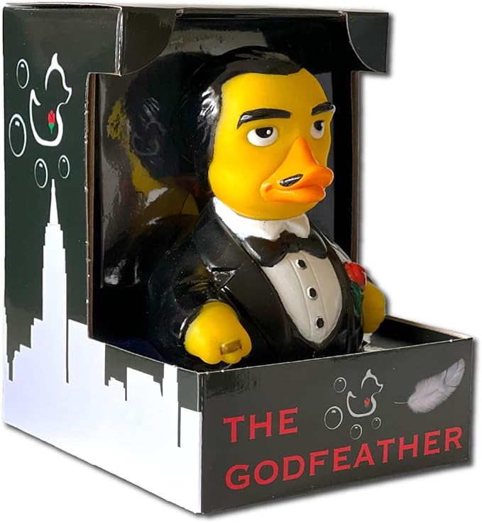 CelebriDucks - The Godfeather - Floating Rubber Ducks - Collectible Bath Toy Gift for Kids & Adults of All Ages
