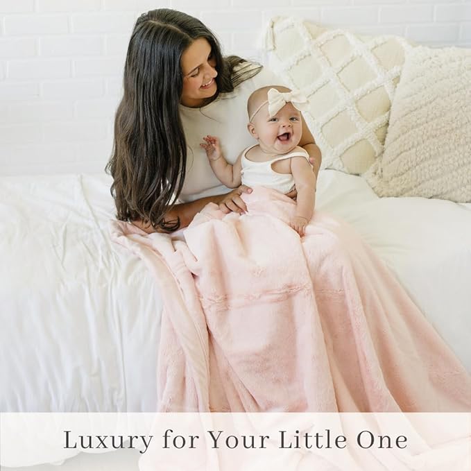 SARANONI Luxury Lush Kids Blanket | Ultra-Soft & Cozy Plush Comfy Blankets for Kids & Teens | Peach Blush - 40” x 60”
