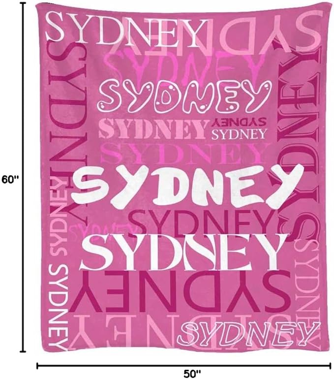 InterestPrint Custom Blanket for Girls Boys with Name Colorful Personalized Blankets for Kids Custom Blanket with Name Personalized Baby-Items on Baby-Shower Christmas