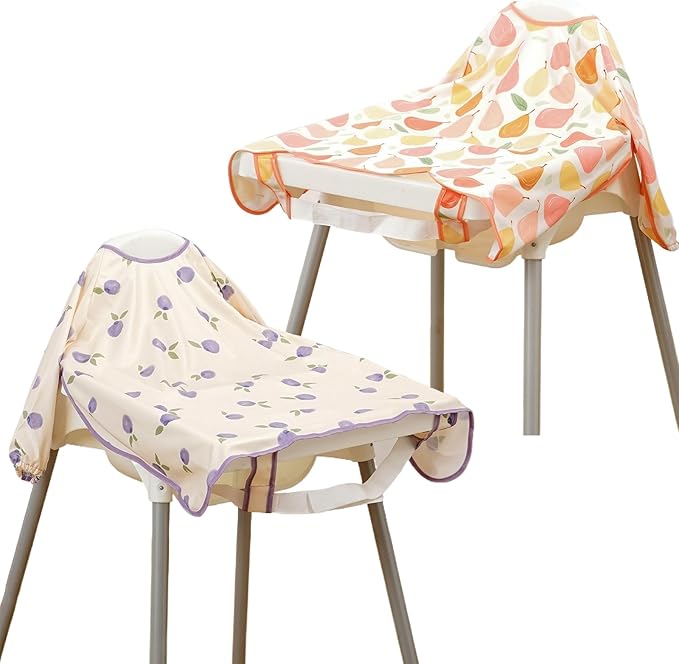 Happy Flute Long Sleeve Baby Bib-Mess Proof Baby Feeding Bibs with Adjustable Design for Babies during Eating or Highchair