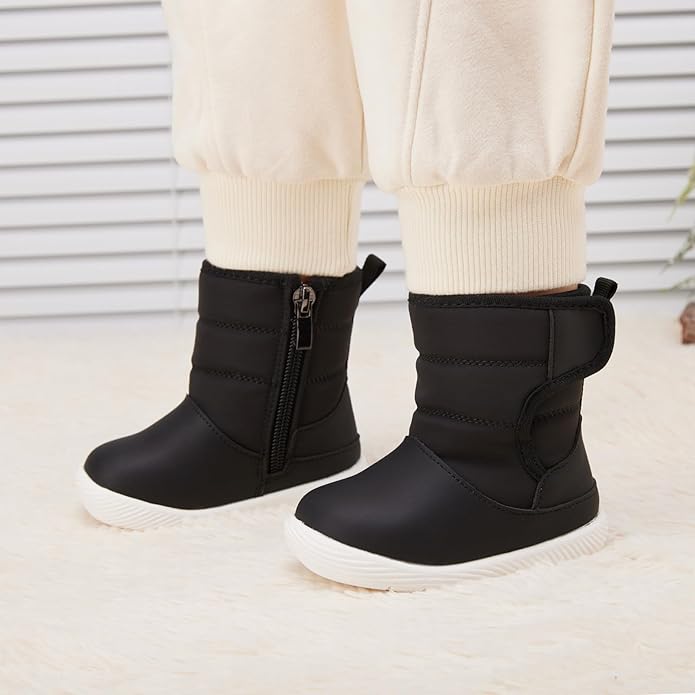 BMCiTYBM Baby Boy Girl Snow Boots Waterproof Winter Warm Booties Nonslip Lightweight Outdoor Shoes for First Walkers 6 9 12 18 24 Months(Infant/Toddler)