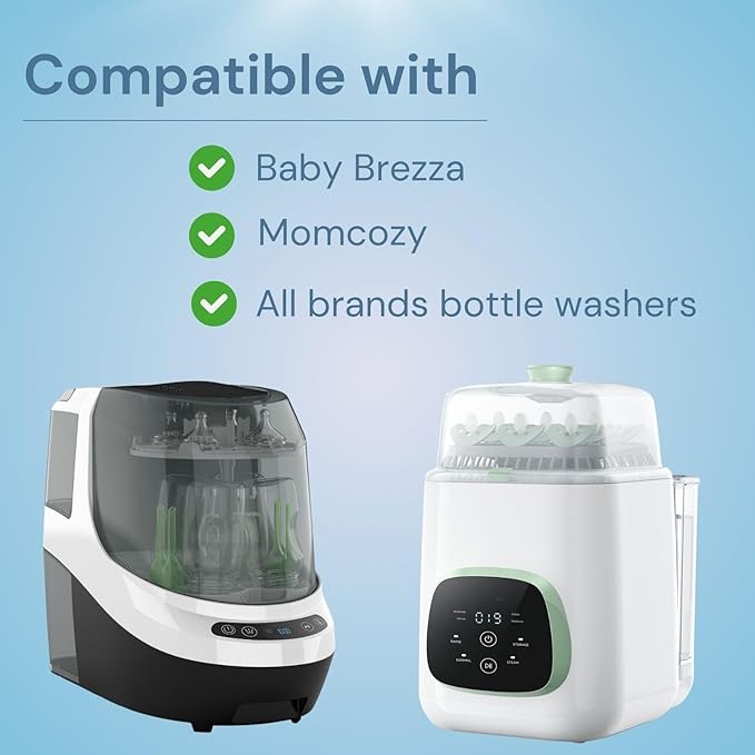 150Pcs Plant-Based Detergent Tablets for Bottle Washer – Baby-Safe, Residue-Free Cleaning for Baby Brezza,GROWNSY,Momcozy and Papablic Bottle Washer