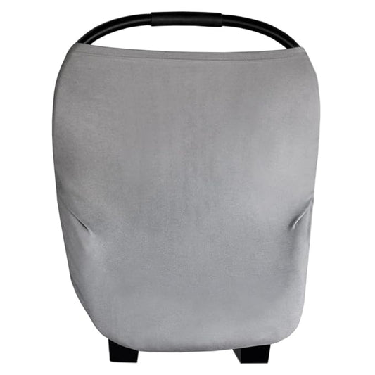 Baby Car Seat Cover Canopy and Nursing Cover Multi-Use Stretchy 5 in 1 Gift The Granite by Copper Pearl