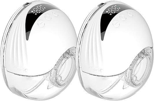 Wearable Breastfeeding Pump,4 Modes & 12 Levels, Hands Free Breast Pump, Portable Double Pump,Electric Breast Pump,Lightweight,Painless Comforts, Flange Sizes (19/21/mm) (White 2 Pack)