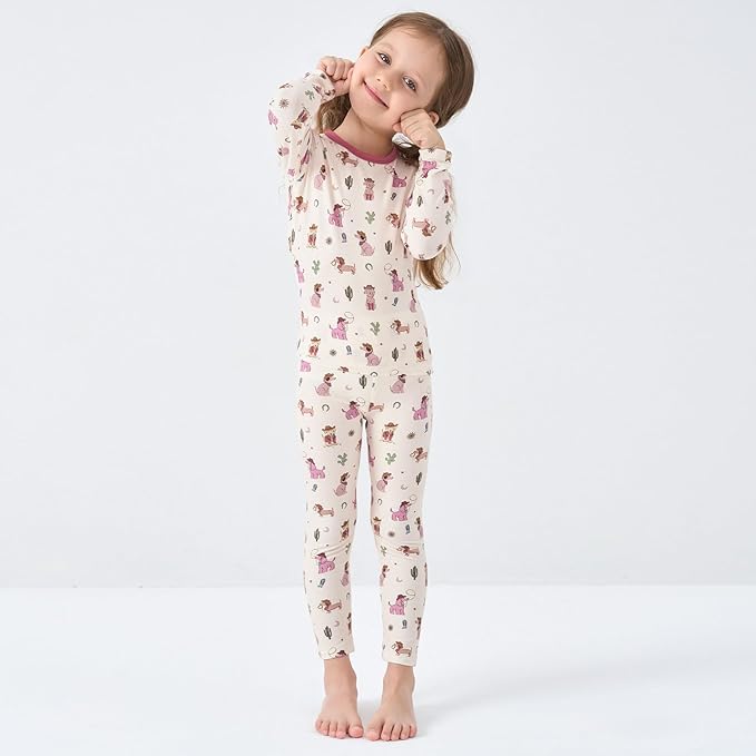 pureborn Baby Toddler Kids Viscose from Bamboo Pajamas Set Pjs 2pcs 18M-8Y