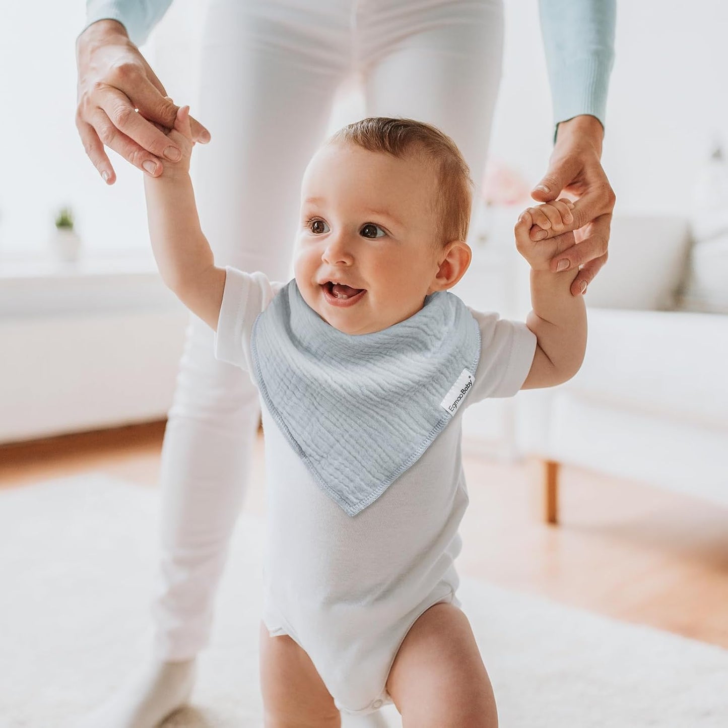 Muslin Baby Bibs for Boys Girls,10 Pack Super Absorbent Baby Bandana Drool Bibs Set for Teething and Drooling,100% Cotton Soft for Infant,Newborn