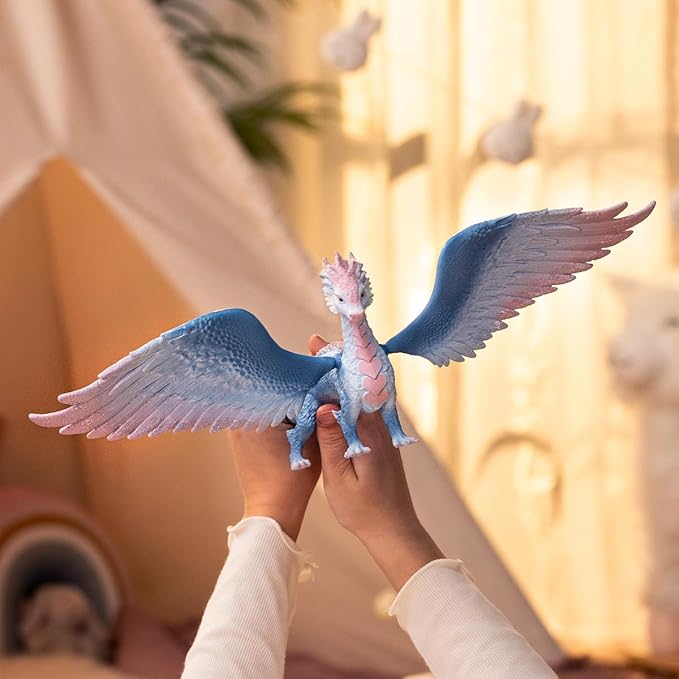 Schleich Bayala - Large, 13" Crystal Dragon Toy. Pretty, Movable Wing Fantasy Action Figure for Girls and Boys. Fun, Imaginative Play Fairy Figurine, Cute Mystical Toys for Kids Ages 5+, 70833