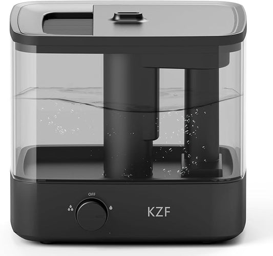 KZF 2.3L Top-Fill Cool Mist Humidifier – Whisper-Quiet, Up to 30 Hrs Runtime, Auto Shut-Off, Ideal for Bedroom, Baby Nursery & Plants